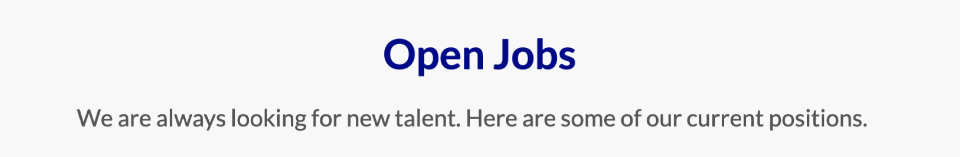 Open Jobs